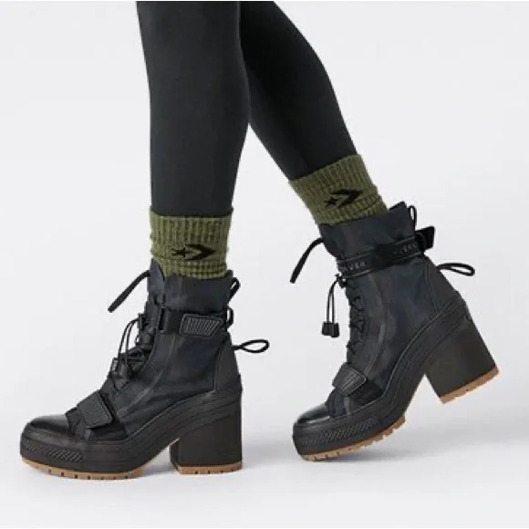 ‼️SALE‼️Wmns Chuck Taylor All Star GR82 Extra-High 'Black' 🖤 - Picture 2 of 16